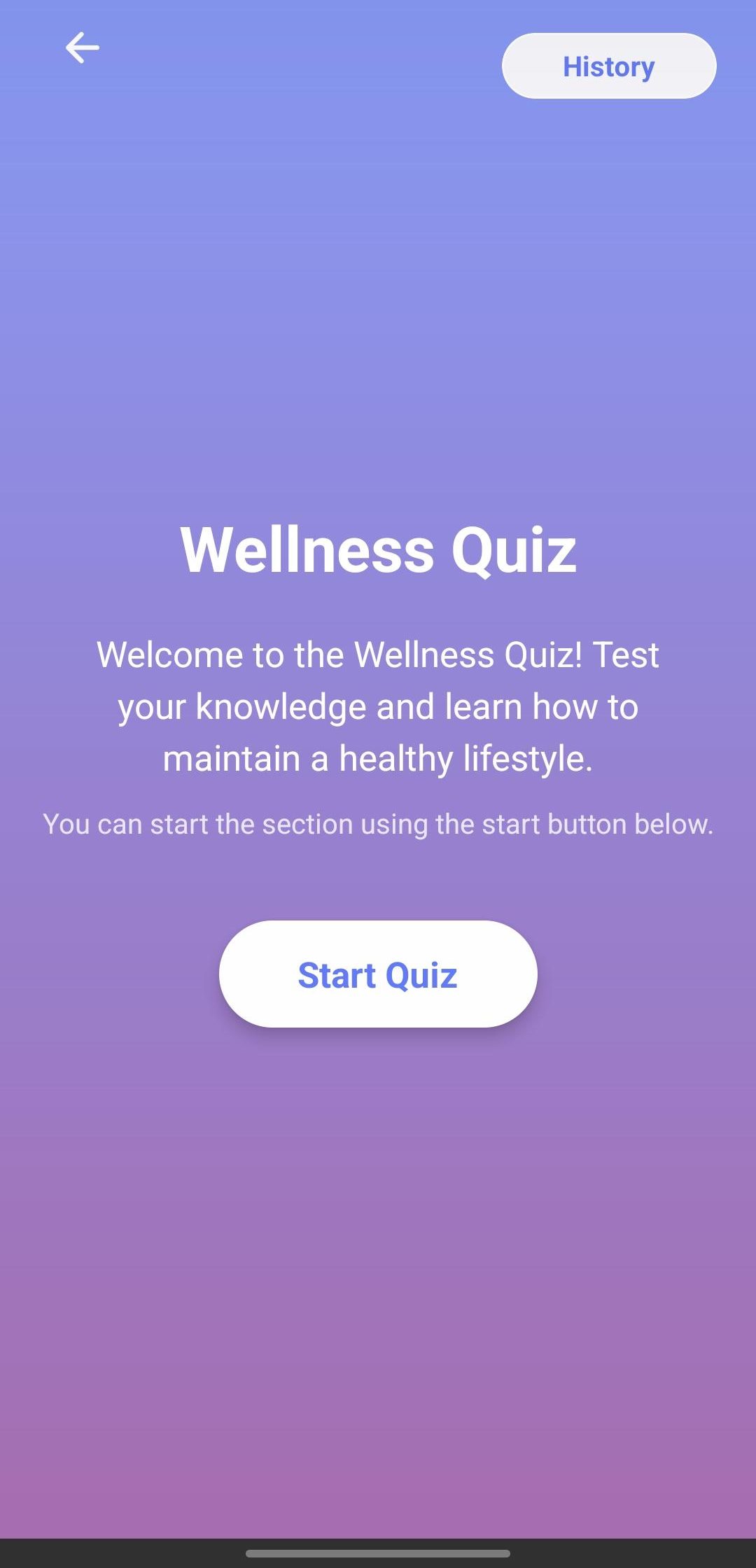 AI Wellness Quiz